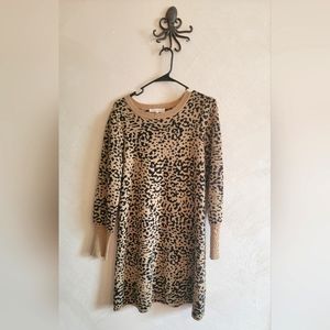 Madison + Hudson Cheetah Animal Print Sweater Dress size Large